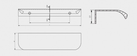 Maner mobila HEXA LONG aluminiu [2]