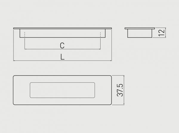 Maner mobila ingropat E6 128 mm, aluminiu [1]
