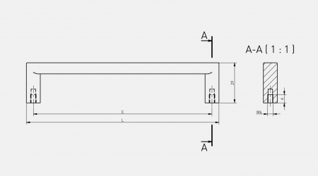 Maner mobila NYXA 128 mm, negru mat [2]