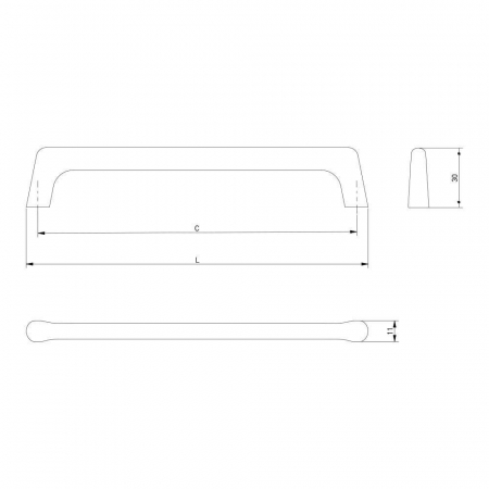 Maner mobila OCTAVIO 128 mm, negru mat [3]
