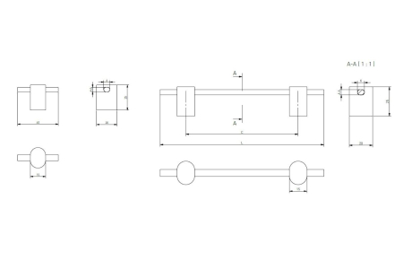 Maner mobila STRAW, negru mat [4]