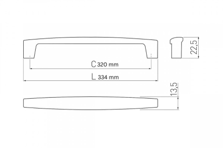 Maner mobila TIVOLI negru lucios [2]