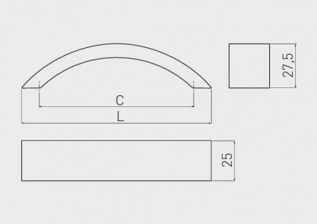 Maner mobila UA-338 128 mm, aluminiu [2]