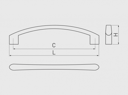 Maner mobila VARES 192 mm, cromat [2]