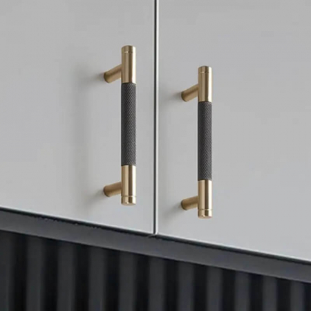 Maner mobila ZA012 96 mm, auriu + gri [4]