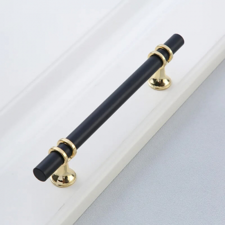 Maner mobila ZA015 128 mm, negru + auriu [2]