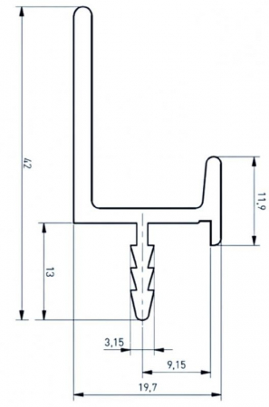 Maner profil L 3.5 m, aluminiu [4]