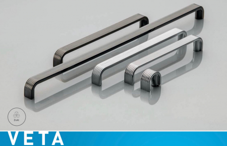 Maner mobila Shape Art VETA 128 mm, negru crom [1]