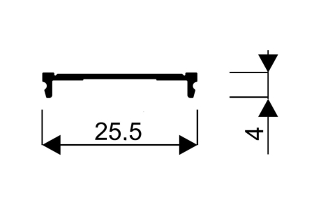 Masca sina inferioara culisare Elegant Decor, 3 m, negru mat [1]