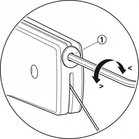 Mecanism cu cablu pentru coborare front, 140N, cu reglarea unghiului de deschidere, alb mat [3]