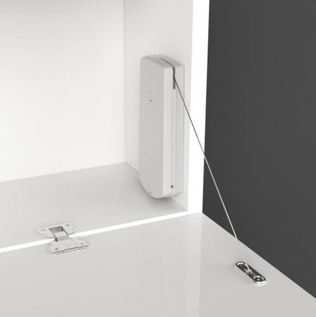 Mecanism cu cablu pentru coborare front, 140N, cu reglarea unghiului de deschidere, alb mat [2]