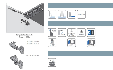 Mecanism LIGHT Push to Open si Soft Close pentru usi mobilier [2]