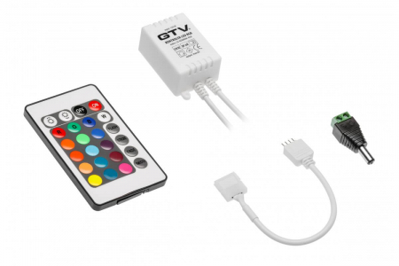 Mini controller RGB cu telecomanda pentru banda led, max. 72W, IP 20 [0]