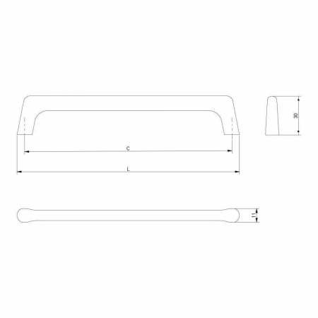 Maner mobila OCTAVIO 128 mm, negru mat [3]