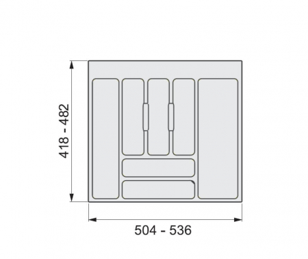 Organizator tacamuri OPTIMA 600 gri [1]