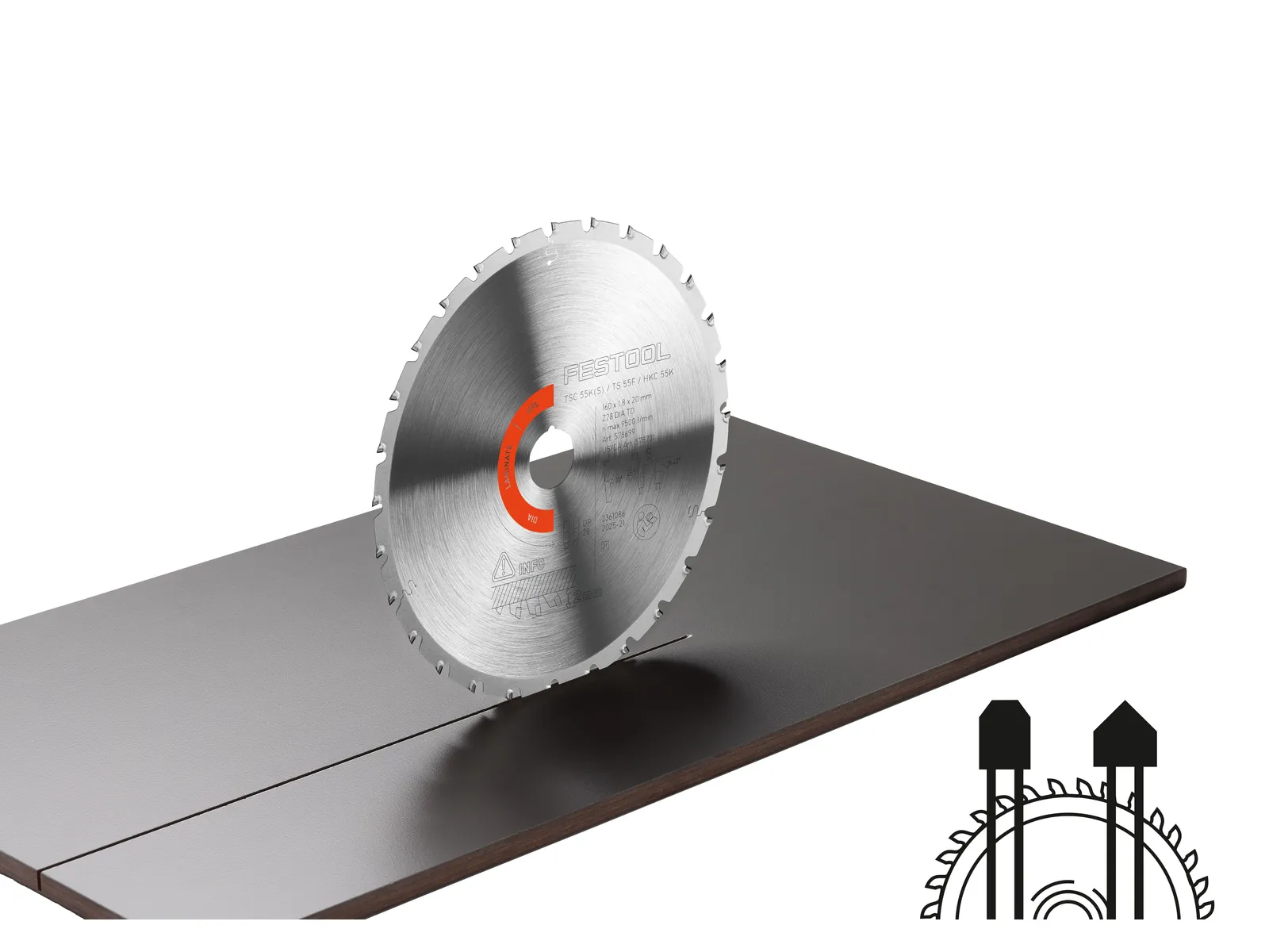 Panza de fierastrau diamantata DIA 160x1.8x20 TD28 LAMINATE/HPL [1]