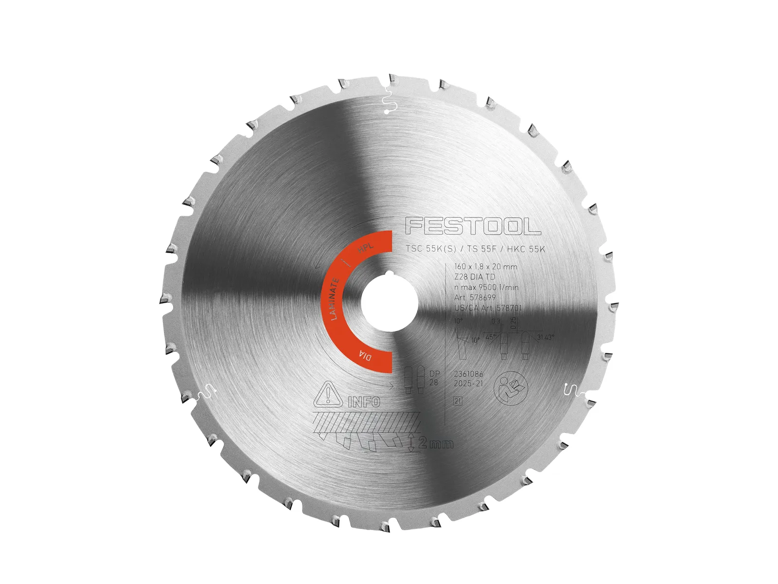 SCULE si UNELTE - Panza de fierastrau diamantata DIA 160x1.8x20 TD28 LAMINATE/HPL