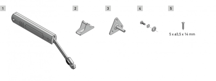 Piston de ridicare MINILIFT NEW negru [2]