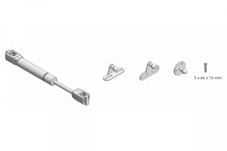 Piston (telescop) gaz ridicare usi mobilier, brat scurt [2]