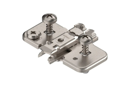 Balamale mobila - Placuta 3D montaj in cruce balama CLIP, excentric, H0 mm, cu dibluri