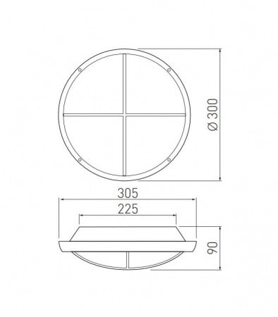 Plafoniera Silver-X, max. 2x20W, E27, IP65 [2]