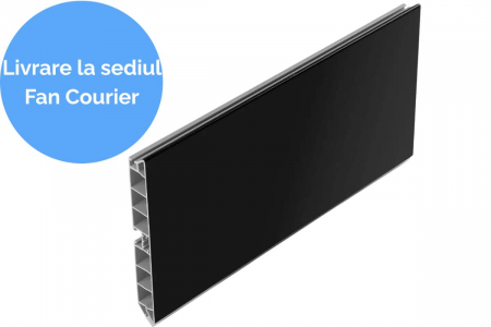 ОБКОВ за МЕБЕЛИ - Plinta dreapta PVC H 100 mm, 4 m, negru mat