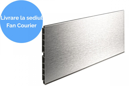 ОБКОВ за МЕБЕЛИ - Plinta dreapta PVC H 100 mm, 4 ml, aluminiu