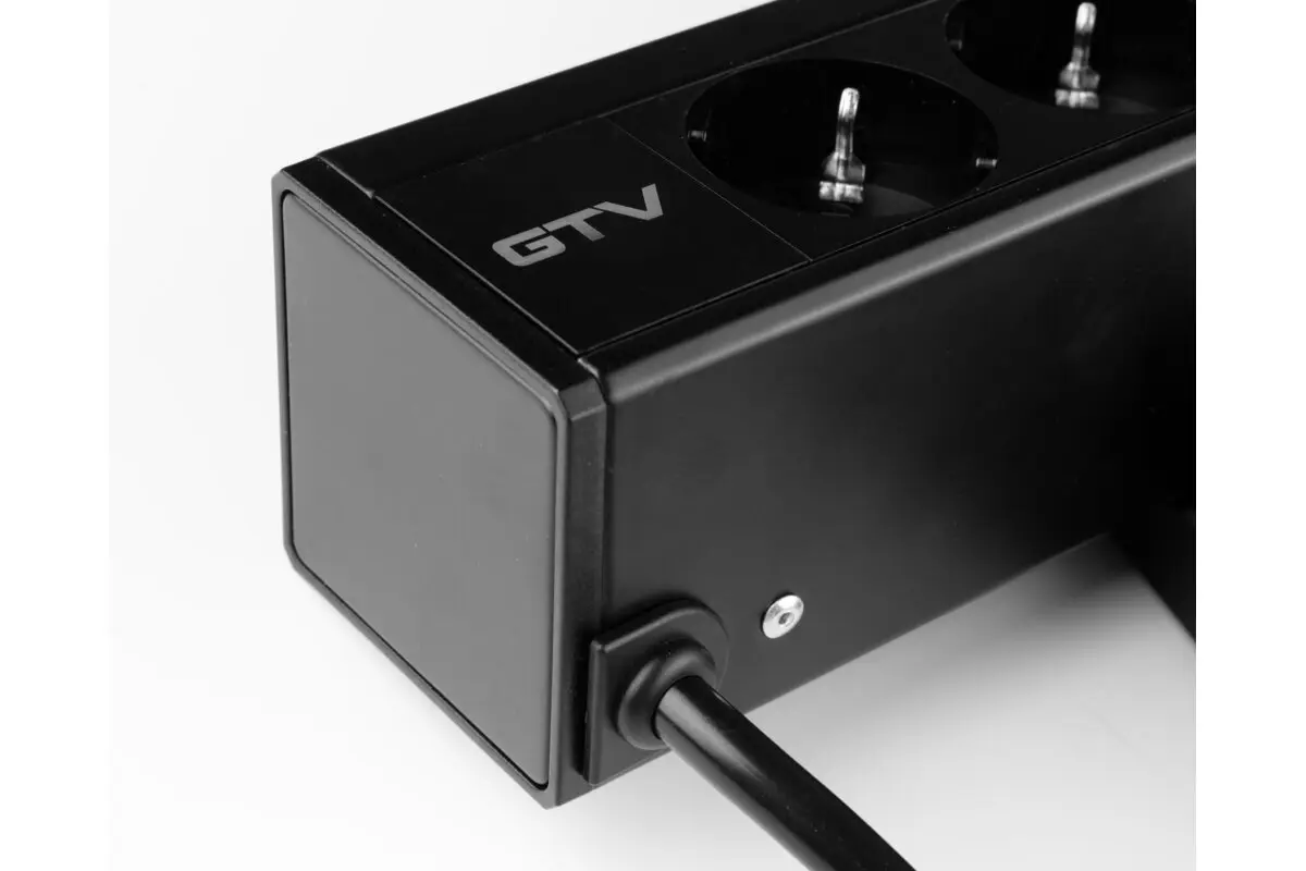 Priza birou NICO 3 x Shucko, USB A + C, cablu 1.5 m, negru mat [4]