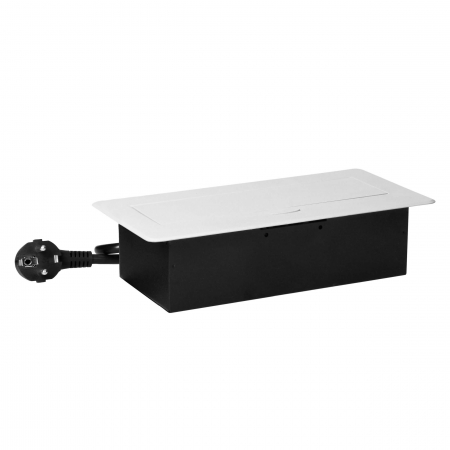 Priza incorporabila in blat 2 x Schuko, USB A + C, 3.6 A, cablu 1.5 m, alb [4]