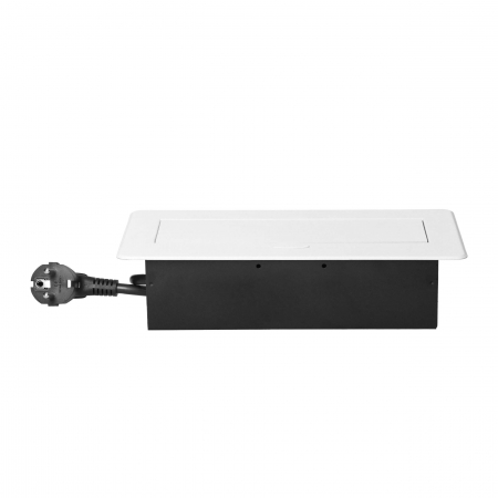 Priza incorporabila in blat 2 x Schuko, USB A + C, 3.6 A, cablu 1.5 m, alb [5]