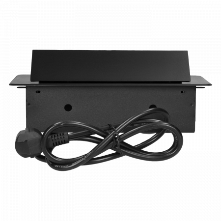 Priza incorporabila in blat 2 x Schuko, USB A + C, 3.6 A, cablu 1.5 m, negru [5]