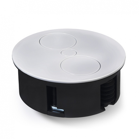 Priza incorporabila in blat rotunda TWIST 2xSchuko, cablu 2 ml inclus, alb mat [1]