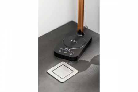 Priza incorporabila in blat TOWER Schuko, USB-A, USB-C, Fast Charge 18W, negru + inox [2]