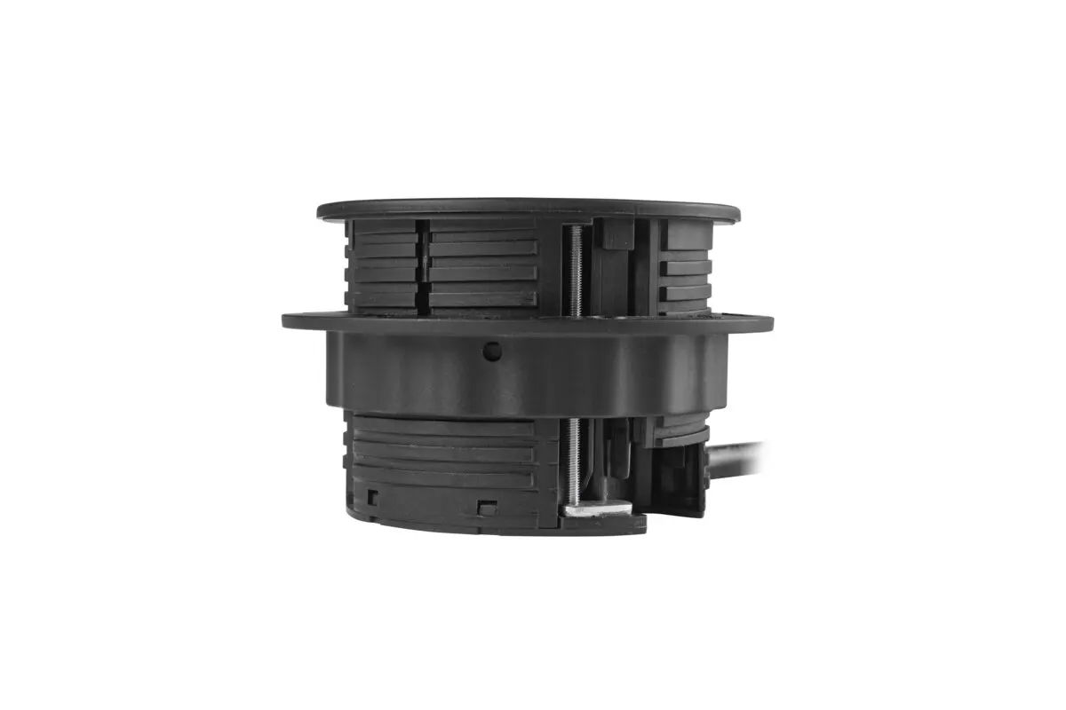 Priza incorporabila RONDO 1 x Shucko, 1 x USB A, 2 x USB C, HDMI, RJ45, cablu 1.5 m, negru mat [2]