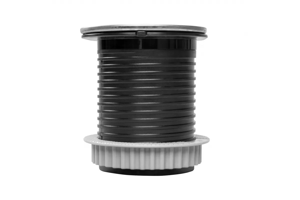 Priza SLIDE incorporabila Schuko, USB C, cablu 1.9 m, 60 mm, gri [2]