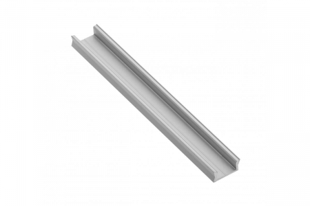 Set Profil aluminiu aplicat banda led GLAX MINI, 3 ml, gri + Dispersor opac + Clema montaj + Capace laterale [0]