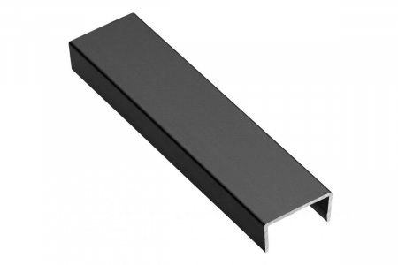 ОБКОВ за МЕБЕЛИ - Profil aluminiu C 18 mm, 3 ml, negru