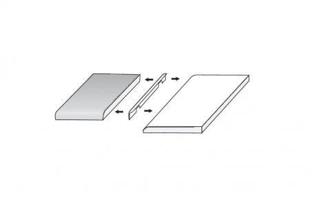 Profil aluminiu imbinare colt pentru blat, 38x630 mm, negru mat [1]