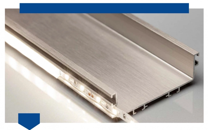 Profil maner C VELLO, LED, 3 ml, alb mat [1]