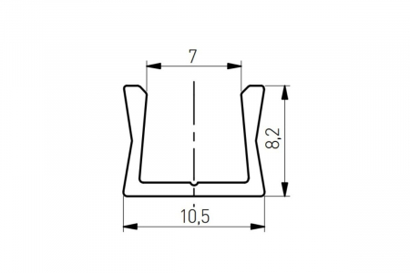 Profil aplicat MICRO, 3 m, gri [1]