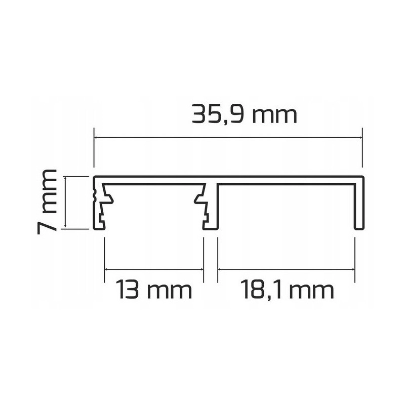 Profil banda led Floor Line, dispersor inclus, 2 ml, gri [2]