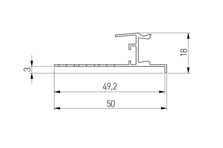 Profil banda LED GLAX MINI pentru placi de gips-carton, 3 m [4]