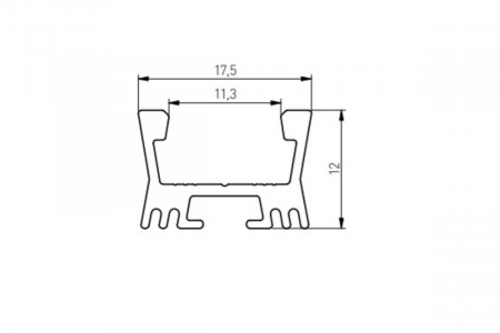Profil banda LED RADIATOR, 2 m, gri [5]