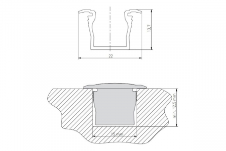Profil incastrat MINI 2 m, alb [1]
