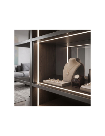 Profil LED incastrat LINEA, 24V, banda LED FREE CUT inclusa, 8W/m, 4000K, 3 m, grafit [4]