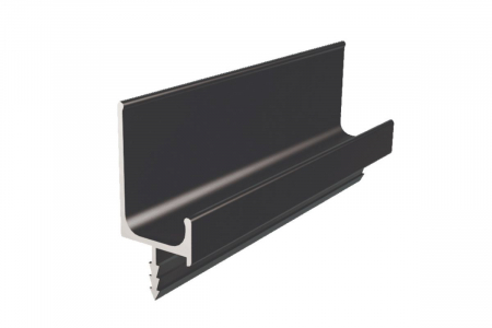 Profil típusú fogantyúk - Fogantyú profil J FE2, 3 m, matt fekete