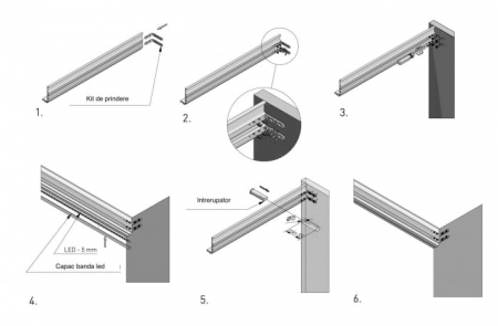 Profil maner L VELLO, LED, 4.1 m, alb [3]