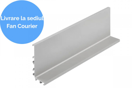 Manere tip profil - Profil maner L VELLO, LED, 4.1 m, gri