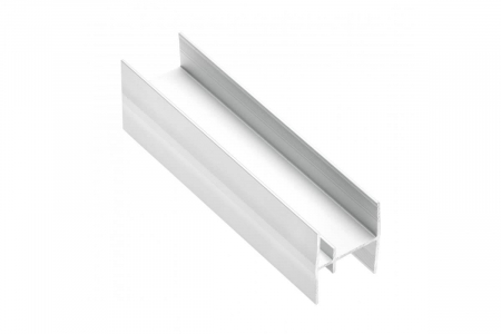 ОБКОВ за МЕБЕЛИ - Profil orizontal imbinare usa dressing 18/4 mm, pal/ sticla, 3 ml, alb