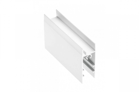 ОБКОВ за МЕБЕЛИ - Profil orizontal inferior usa dressing 18/4 mm, pal/ sticla, 4 m, alb mat